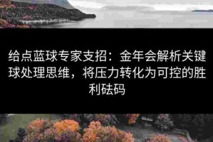 给点蓝球专家支招：金年会解析关键球处理思维，将压力转化为可控的胜利砝码