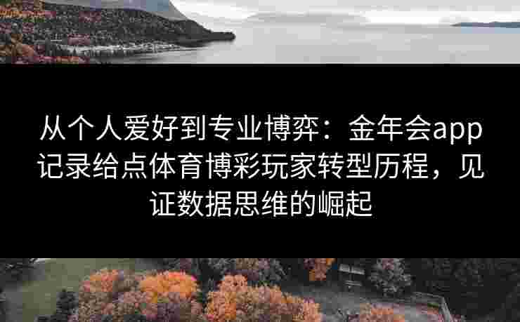 从个人爱好到专业博弈：金年会app记录给点体育博彩玩家转型历程，见证数据思维的崛起