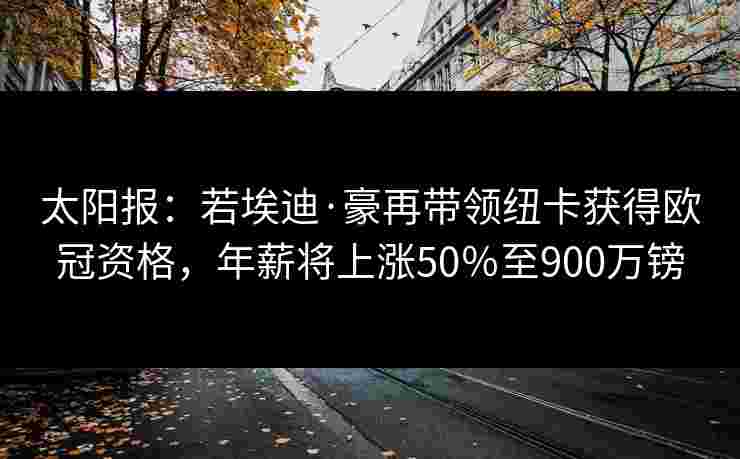 太阳报：若埃迪·豪再带领纽卡获得欧冠资格，年薪将上涨50％至900万镑